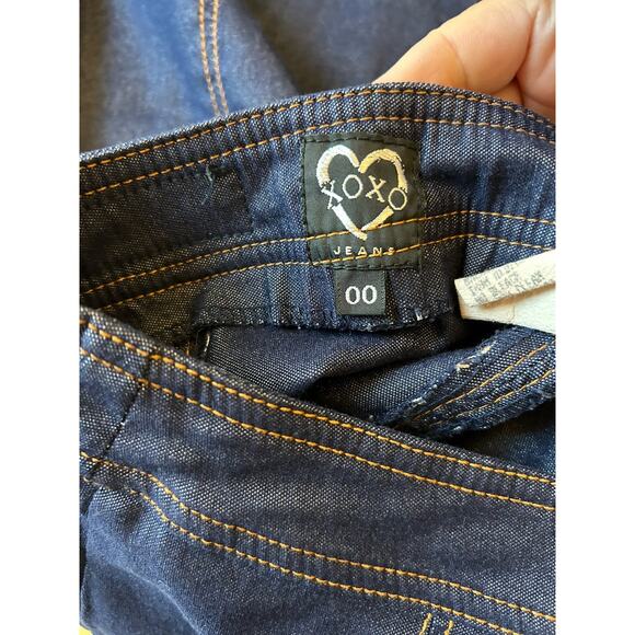 VTG 90s XOXO Jean Pencil Skirt maxi Office Western Cowgirl Denim XS 00 Y2K - Picture 4 of 6